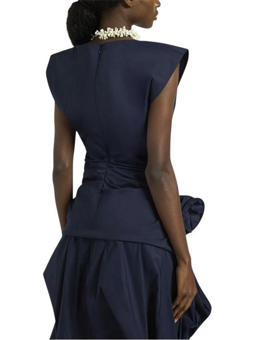 top donna Alexa in popeline blu Liviana Conti | L6SK28N08-0